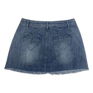 Sugar Thrillz Rich in Love Heart Pocket Denim Skirt